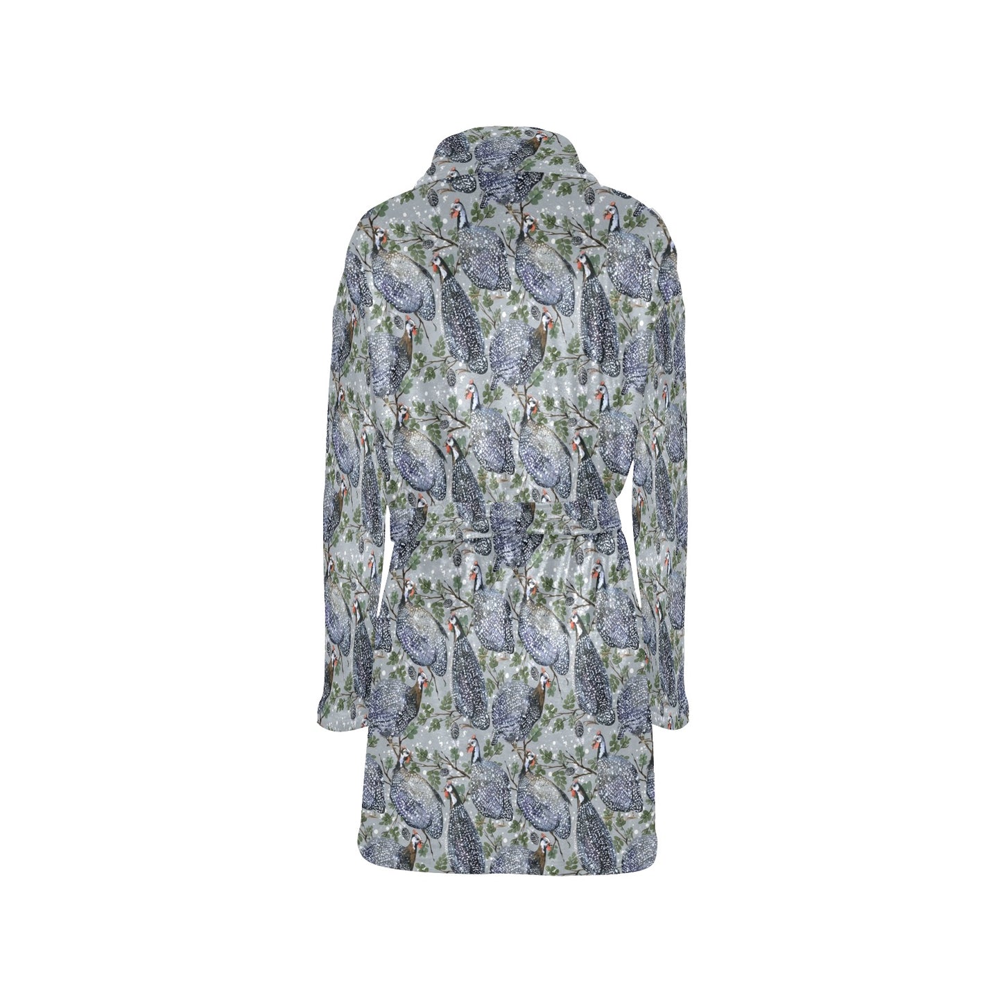 Guinea Fowl Print Design LKS402 Women's Fleece Robe