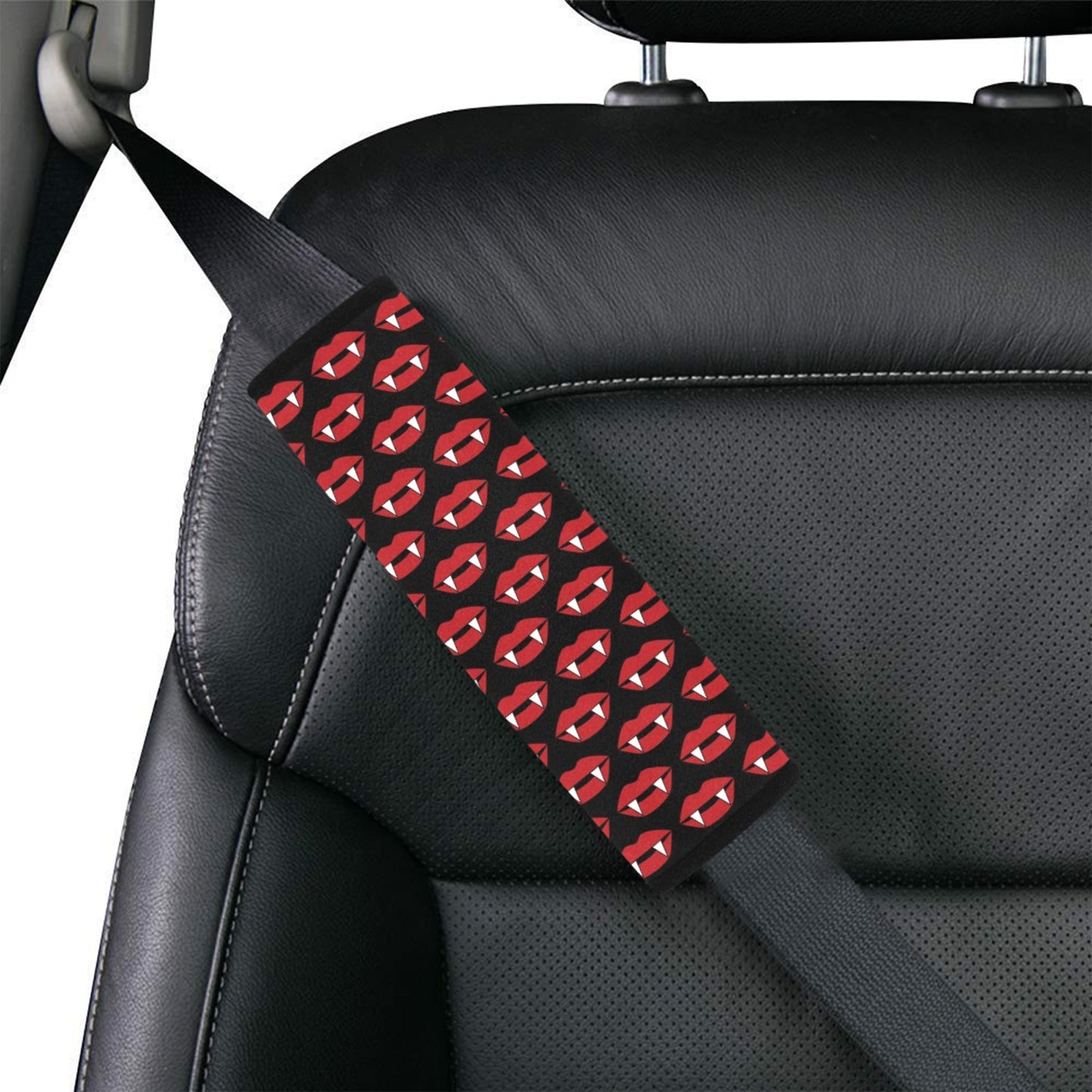 Vampire Lips Print Design LKS302 Car Seat Belt Cover
