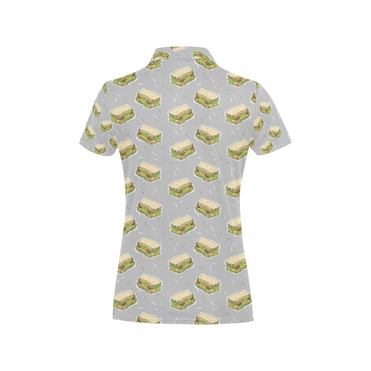 Sandwich Print Design LKS304 Women's Polo Shirt