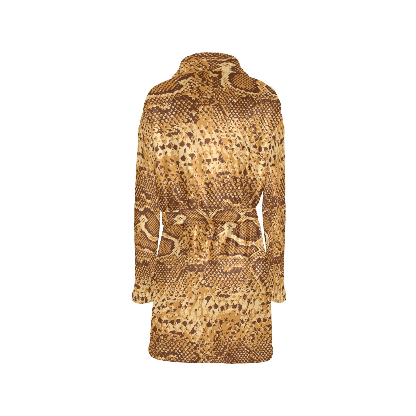 Python Brown Pattern Print Design A03 Women's Fleece Robe