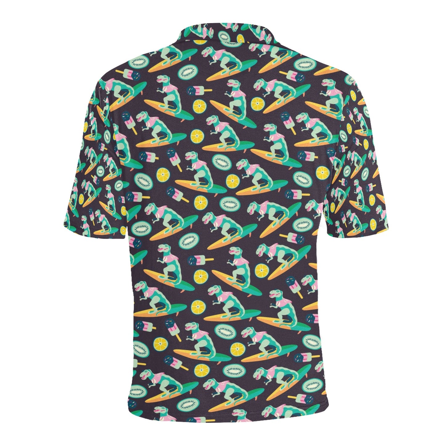 Surfboard T Rex Print Design LKS301 Men Polo Shirt