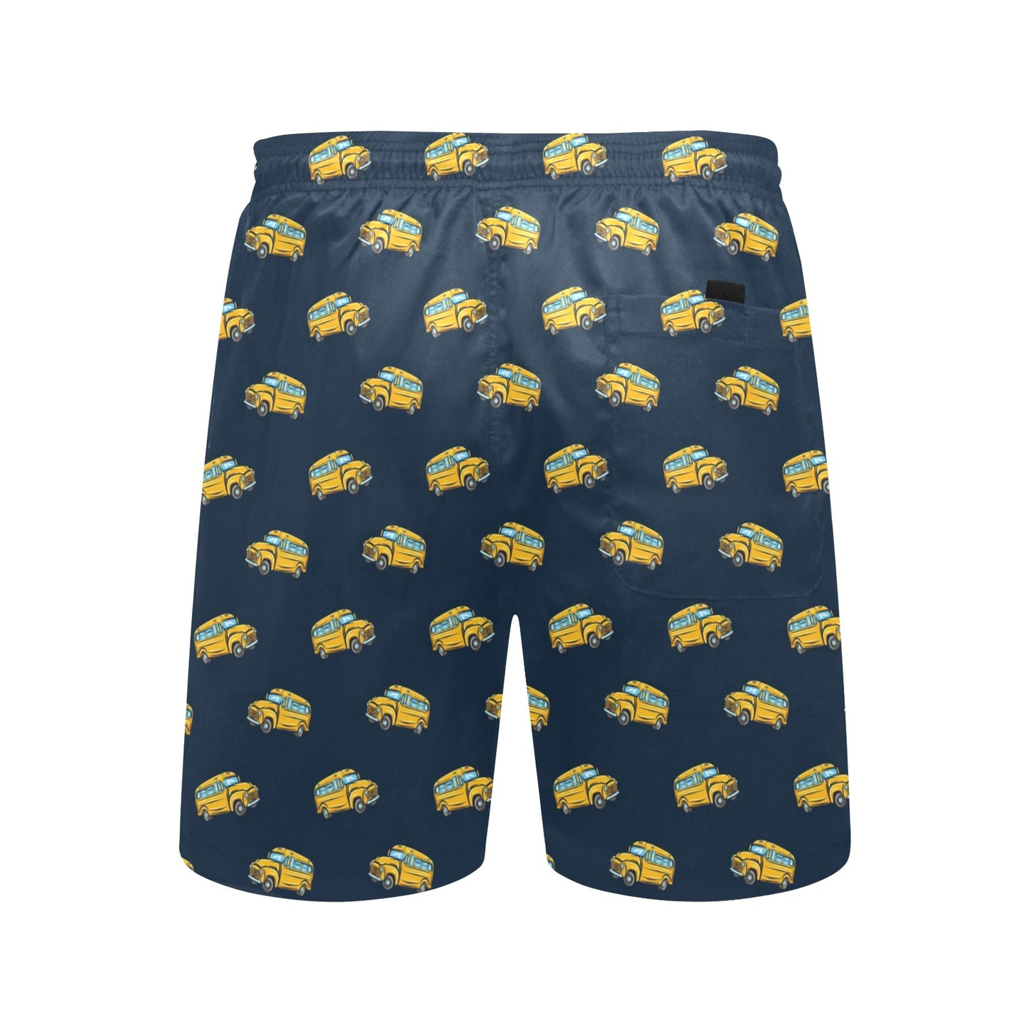 School Bus Print Design LKS304 Men's Swim Trunks Beach Shorts