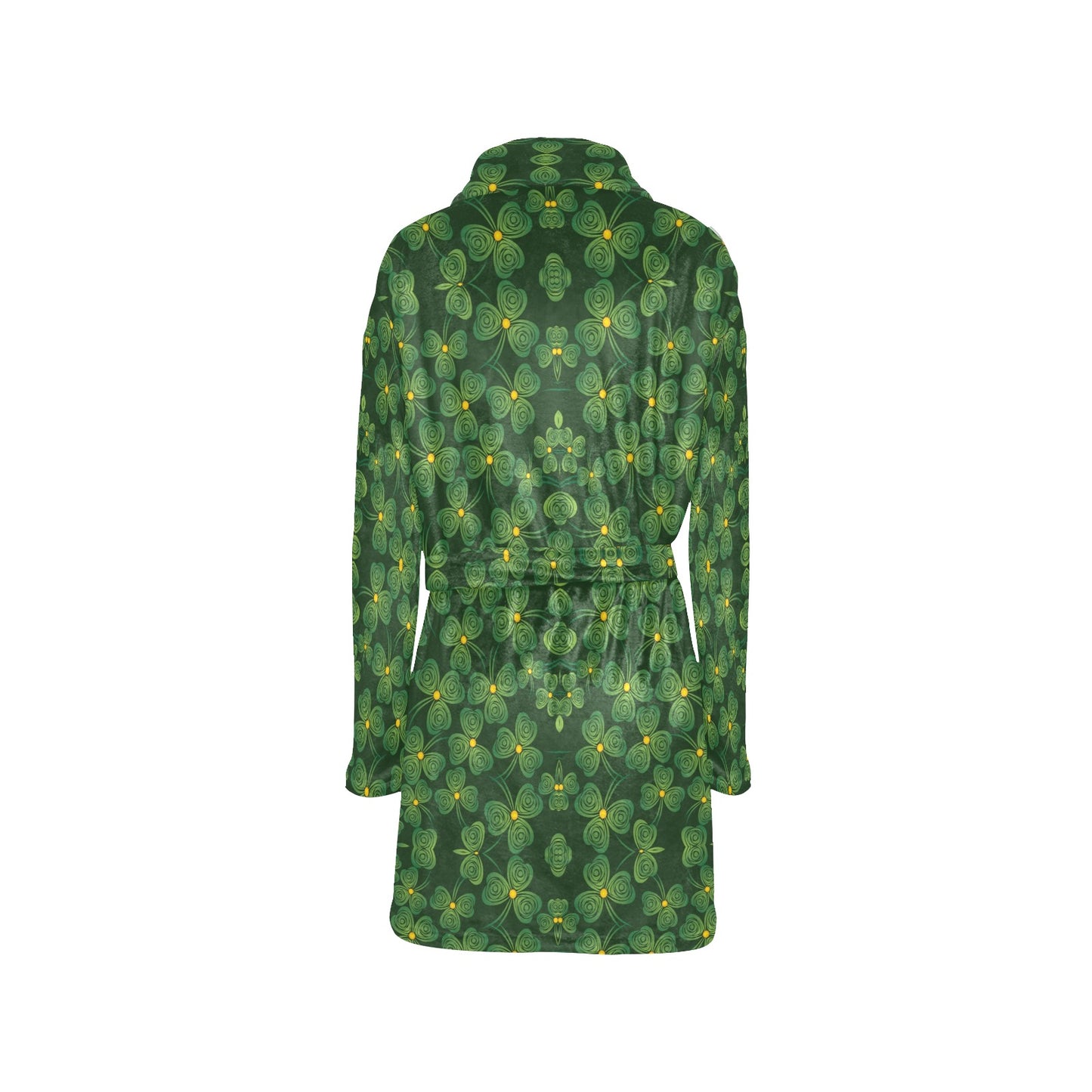 Shamrock Pattern Women's Fleece Robe