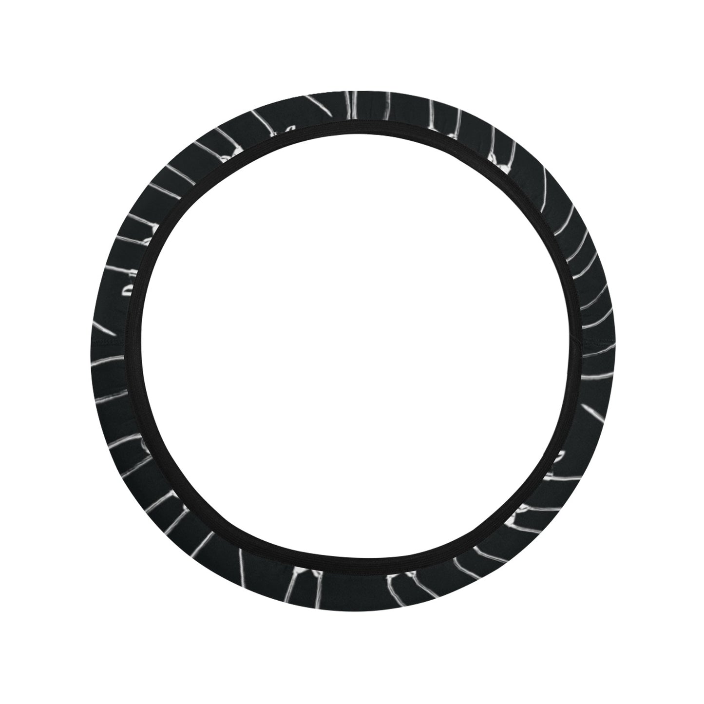 Safety Pin Print Design LKS302 Steering Wheel Cover with Elastic Edge
