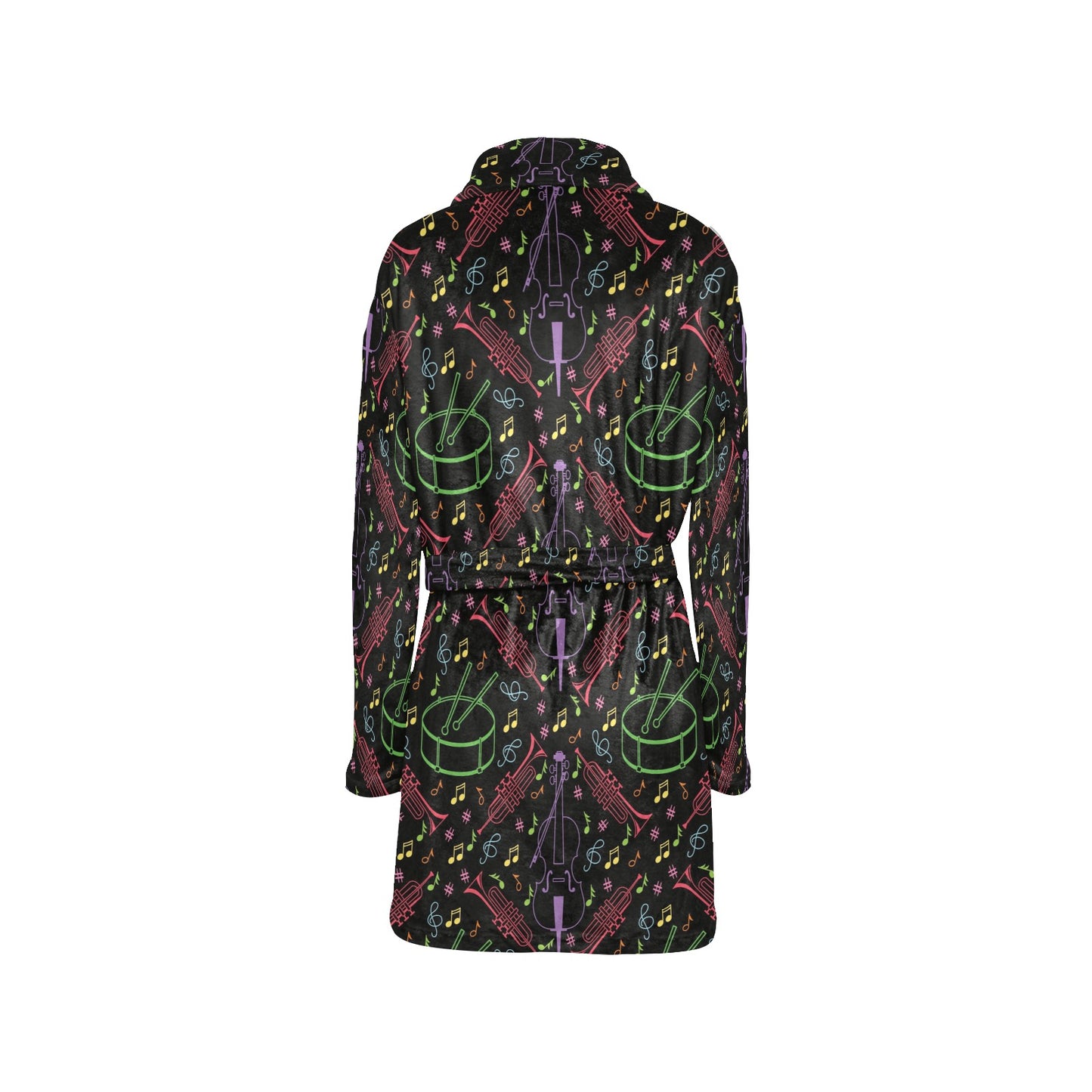 Cello Neon Pattern Print Design 02 Women's Fleece Robe