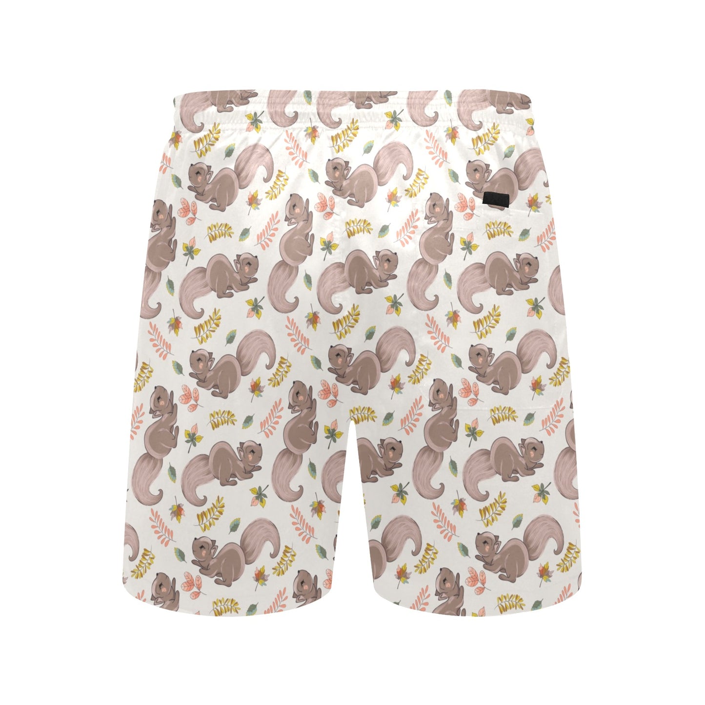 Squirrel Print Design LKS307 Men's Swim Trunks Beach Shorts