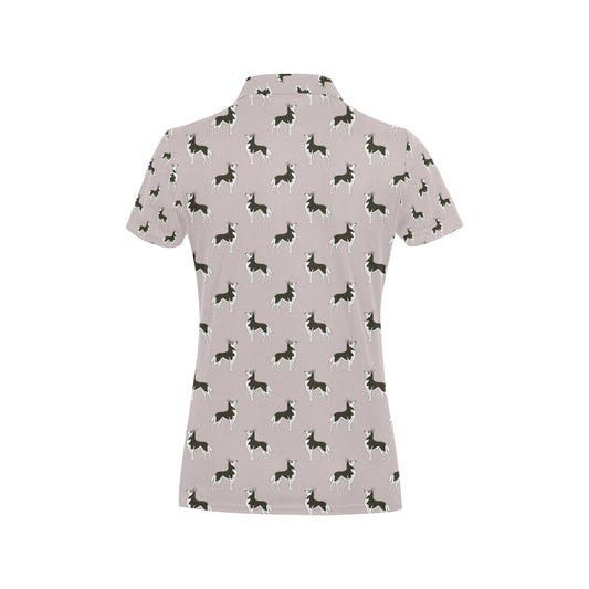 Siberian Huskies Print Design LKS301 Women's Polo Shirt