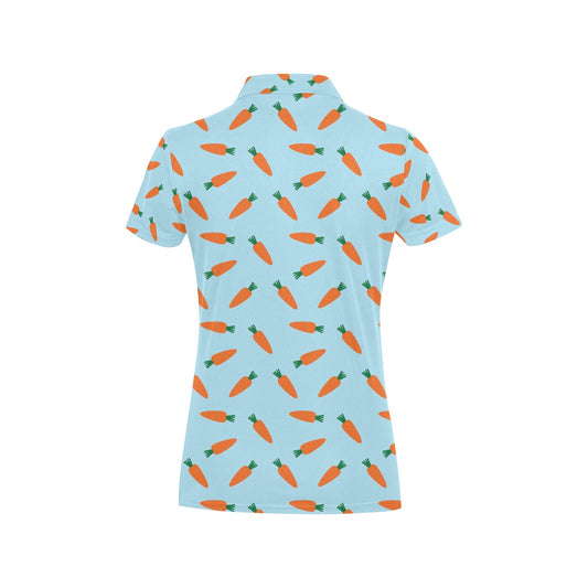 Carrot Pattern Print Design 03 Women's Polo Shirt