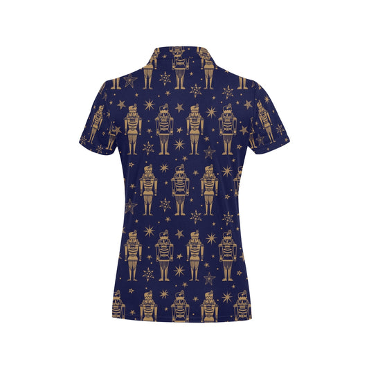 Nutcracker Pattern Print Design A05 Women's Polo Shirt