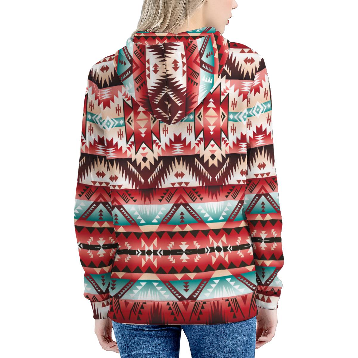 Aztec Western Style Print Pattern Pullover Hoodie