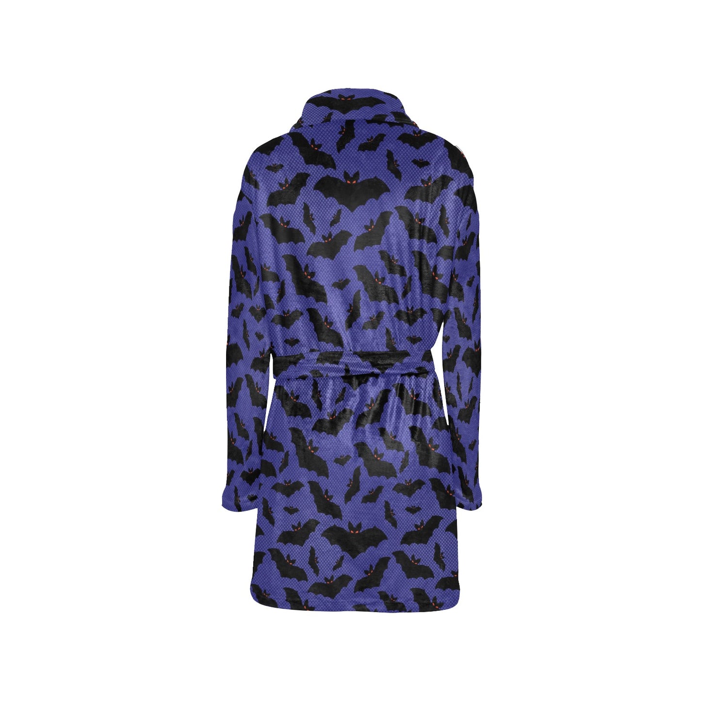 Bat Halloween Pattern Print Design 02 Women's Fleece Robe