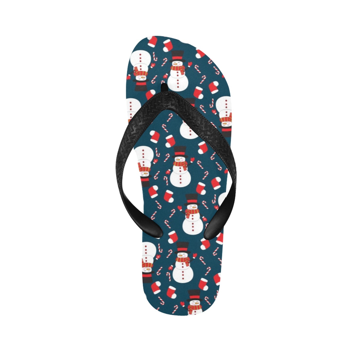 Snowman Print Design LKS301 Flip Flops
