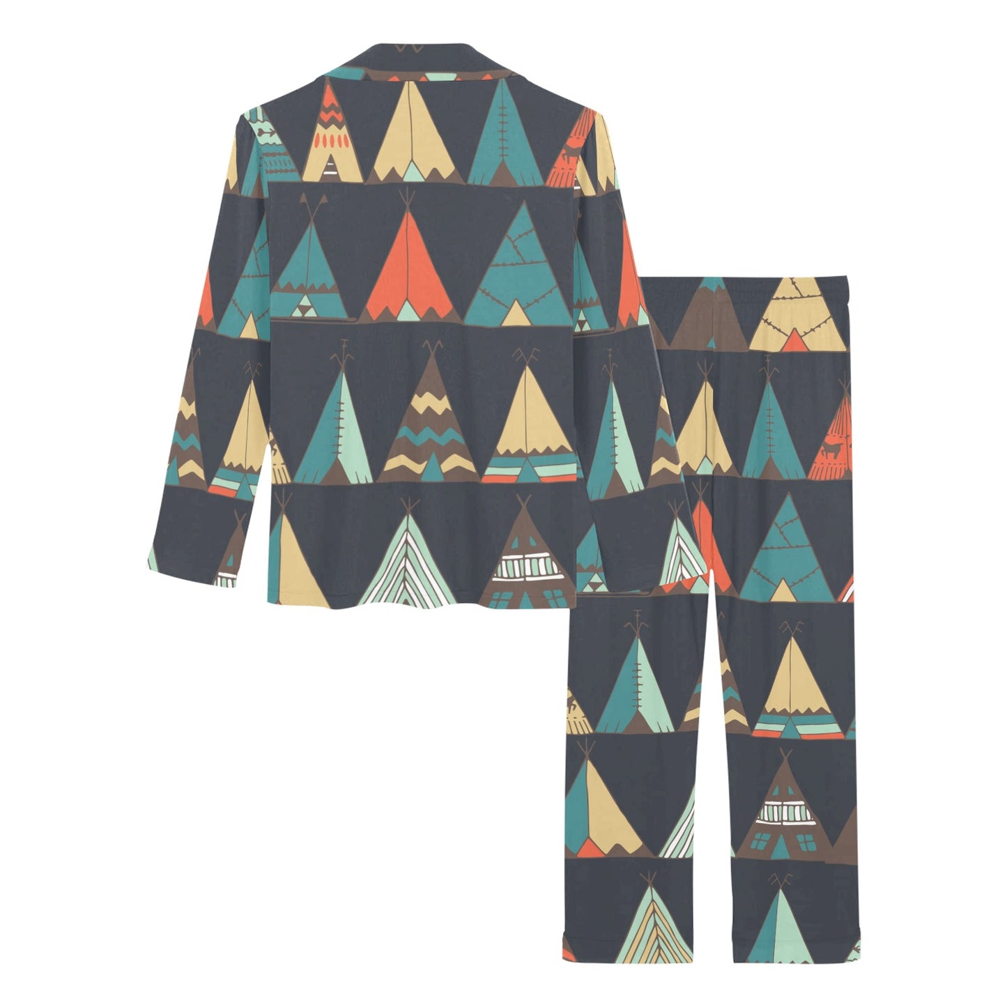 Tribal native american tent Aztec Women's Long Pajama Set