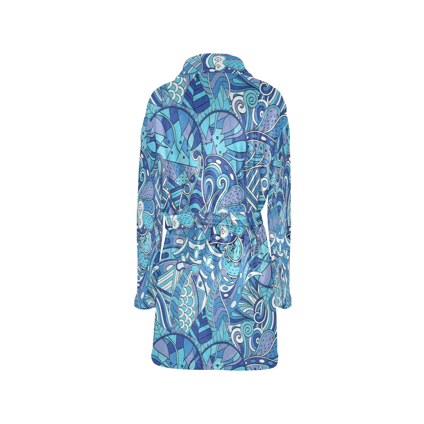 Funky Retro Pattern Print Design A02 Women's Fleece Robe