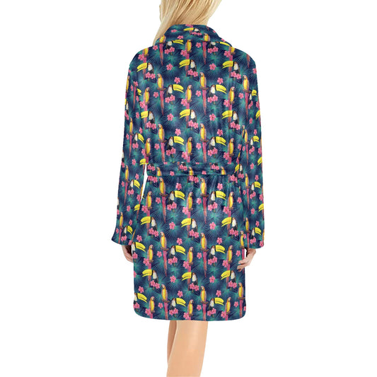 Toucan Parrot Design Women's Fleece Robe