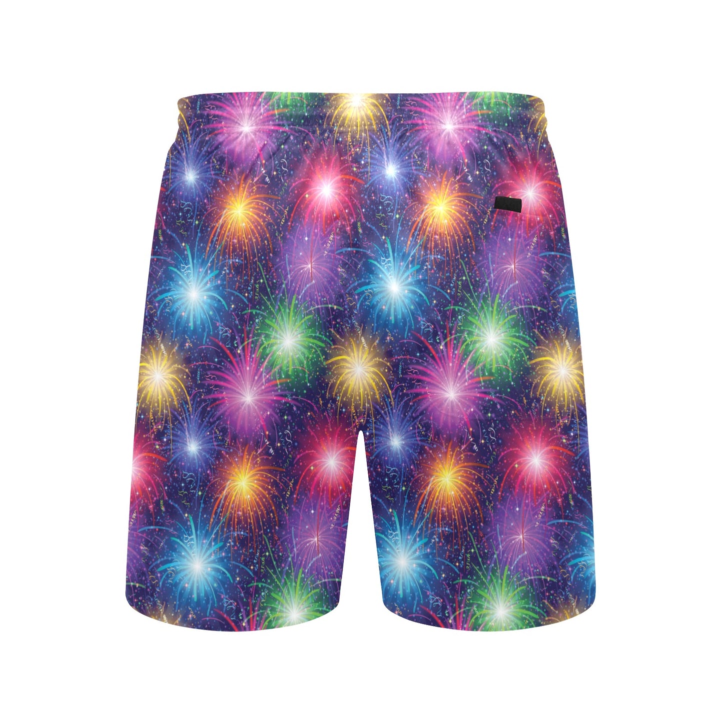 Firework Colorful Print Design LKS301 Men's Swim Trunks Beach Shorts