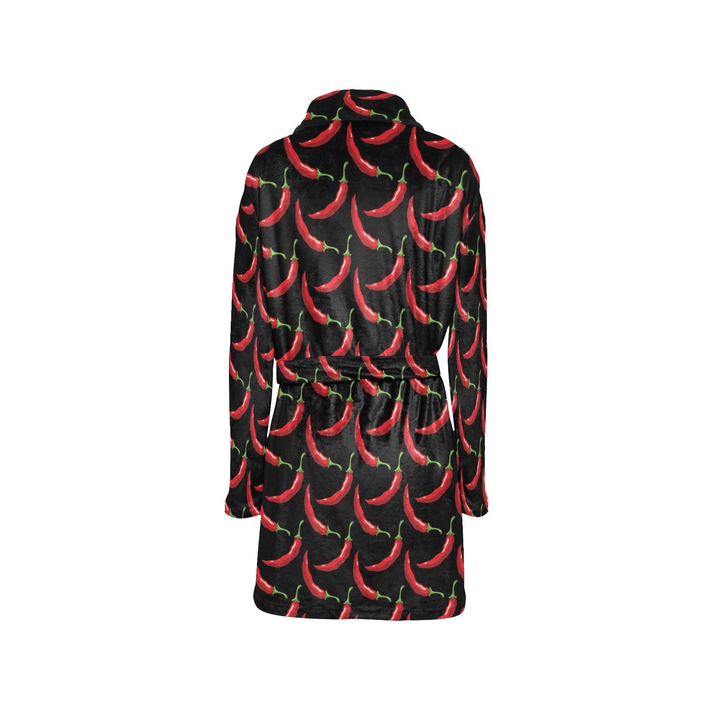 Chilli Pepper Pattern Print Design 01 Women's Fleece Robe