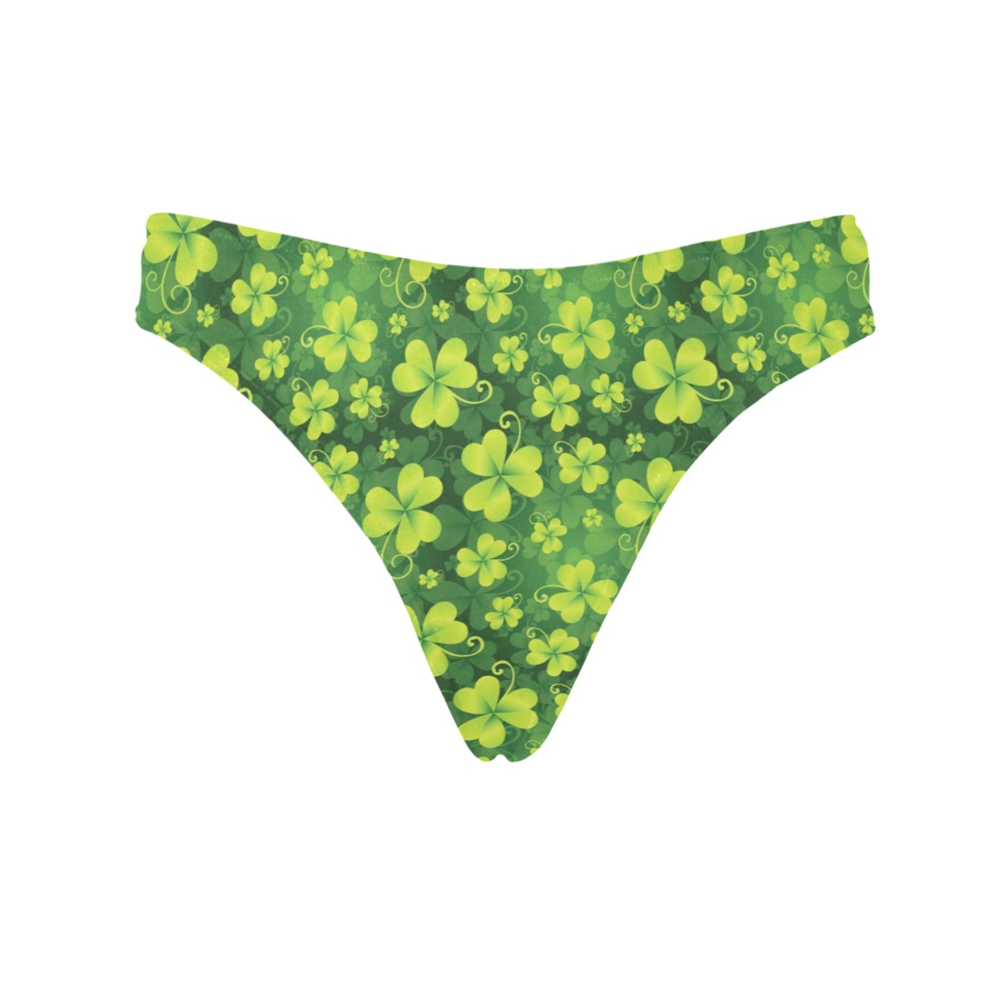 Shamrock Clover Print Women's Thongs