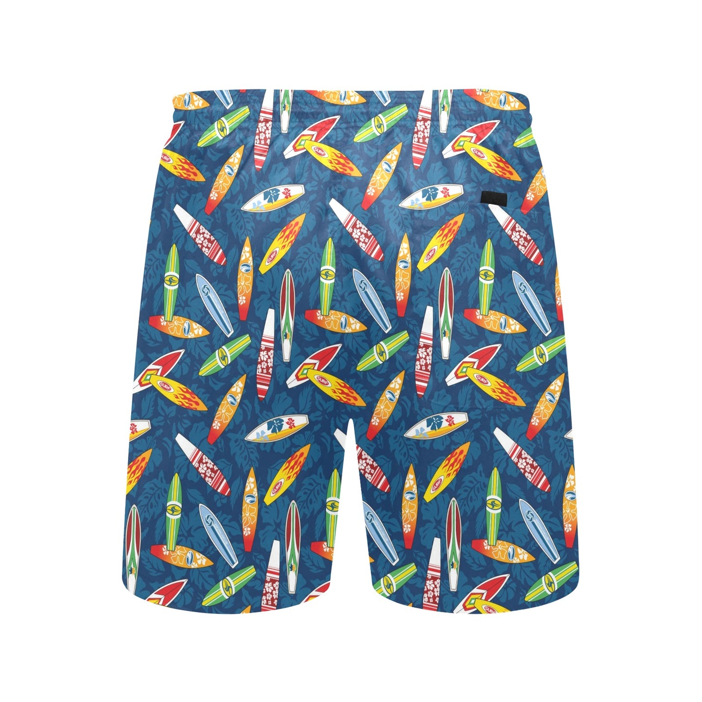 Surfboard Pattern Print Men's Swim Trunks Beach Shorts