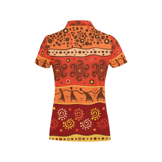 African Pattern Print Design 04 Women's Polo Shirt