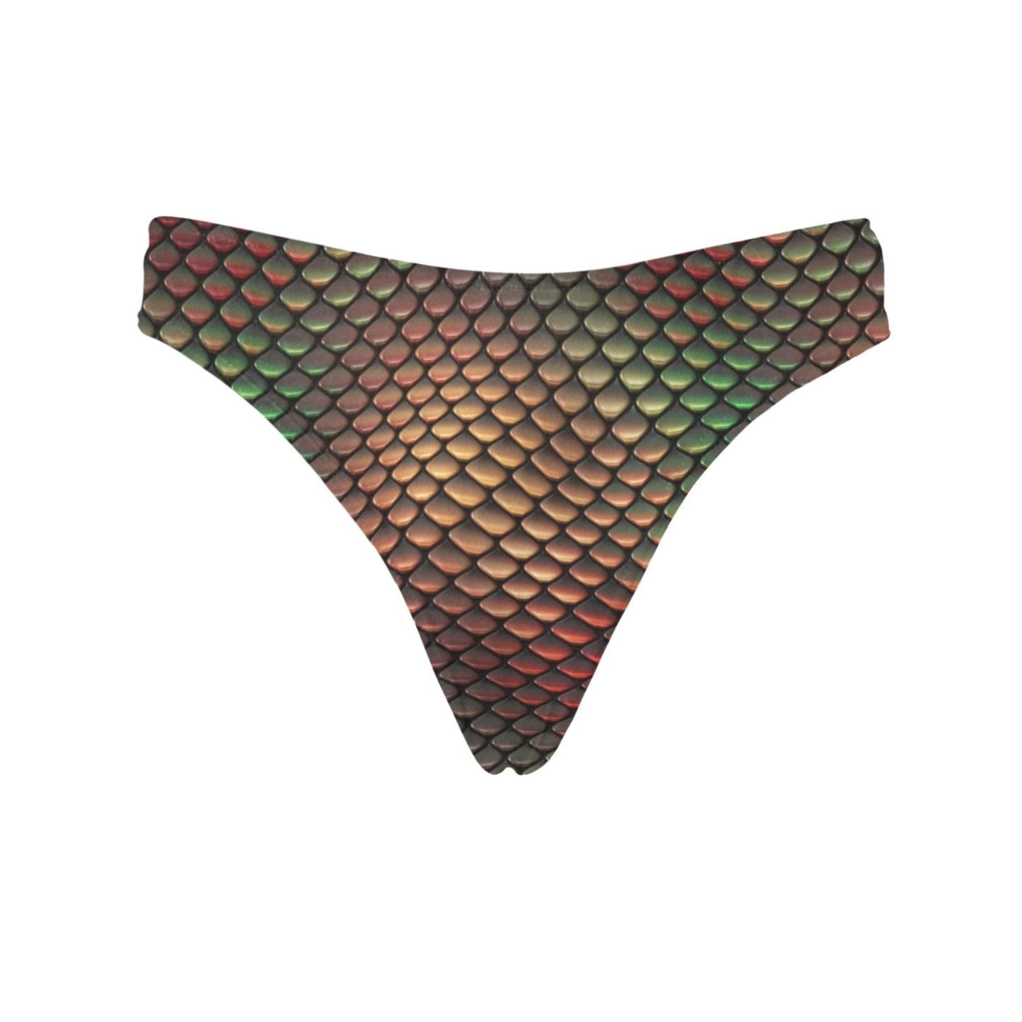 Snake Skin Colorful Print Women's Thongs