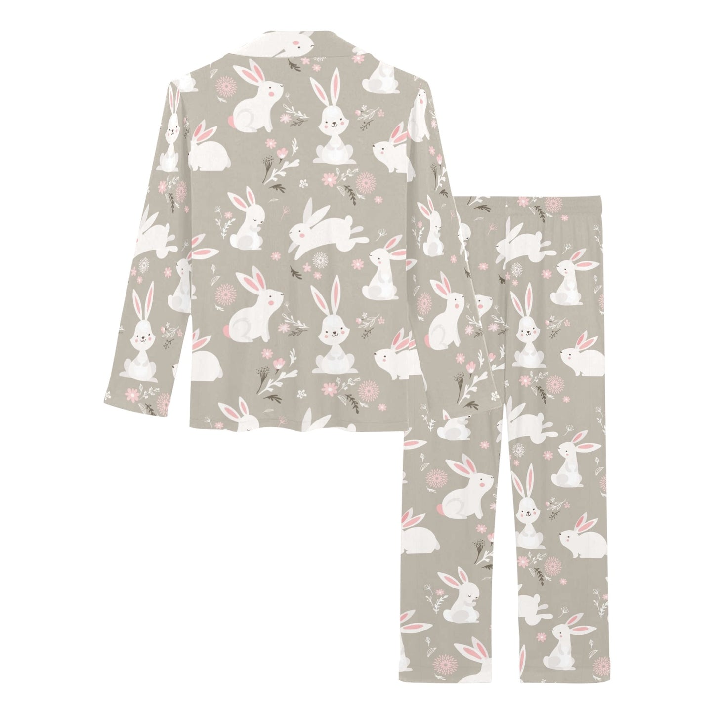 Rabbit Pattern Print Design RB03 Women's Long Pajama Set