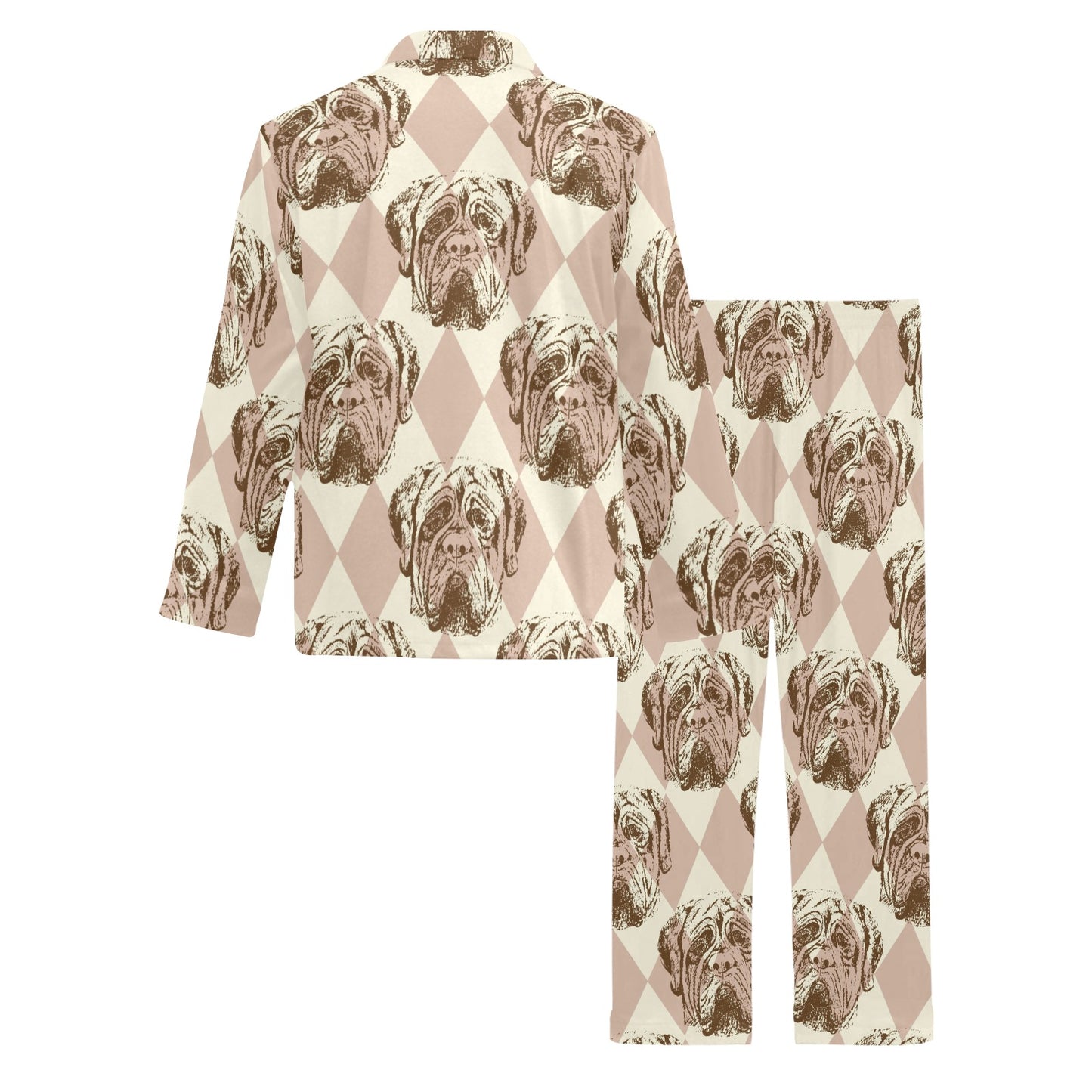 Mastiffs Pattern Print Design 01 Men's Long Pajama Set