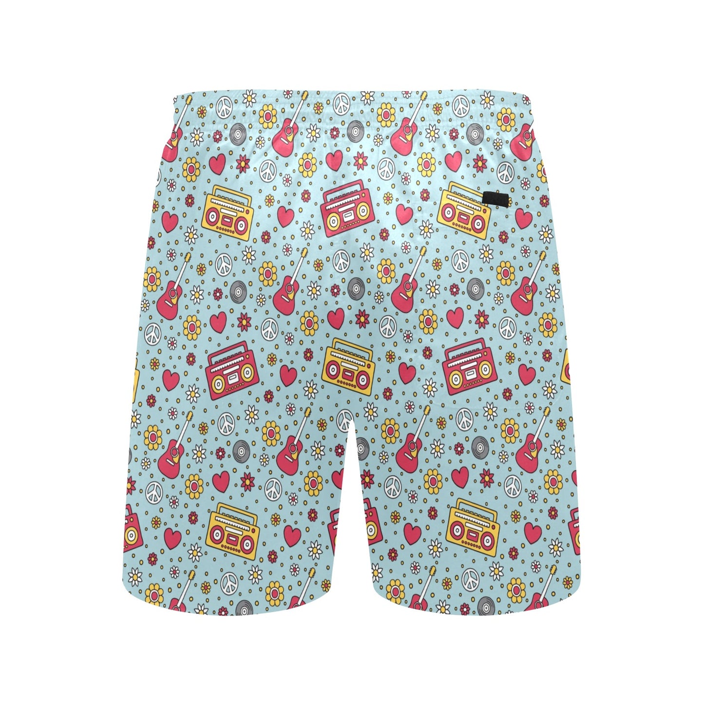 Hippie Print Design LKS307 Men's Swim Trunks Beach Shorts