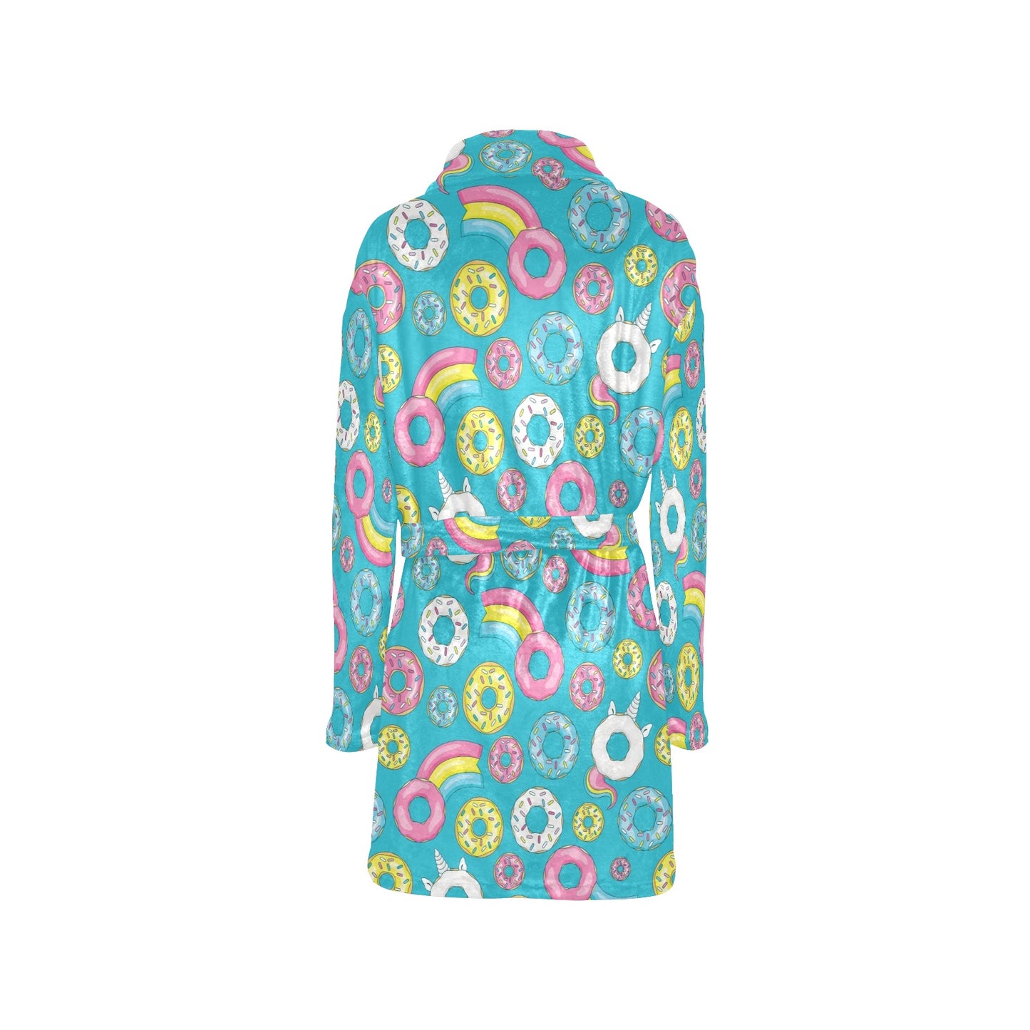 Donut Pattern Print Design DN013 Women's Fleece Robe