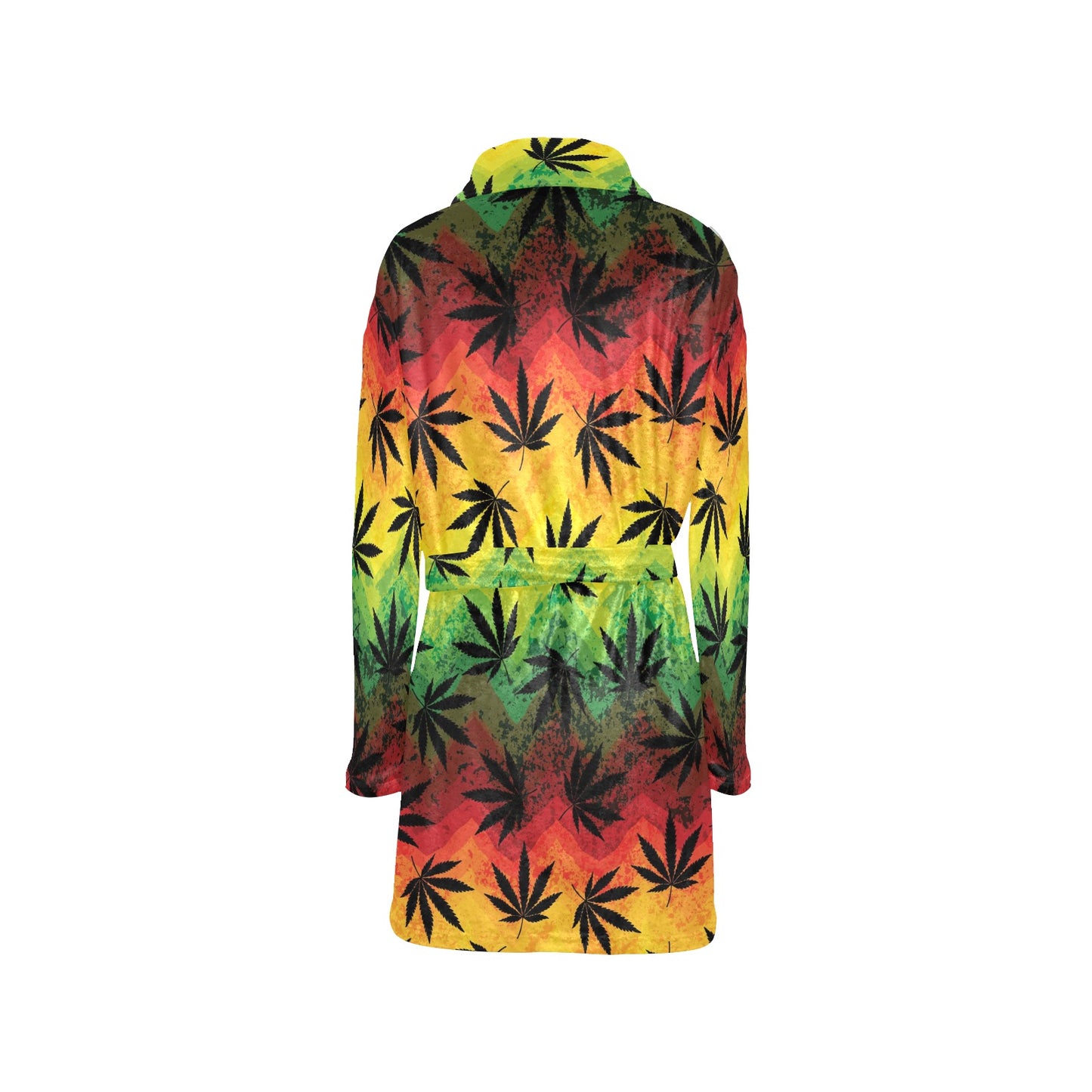Rasta Pattern Print Design A02 Women's Fleece Robe