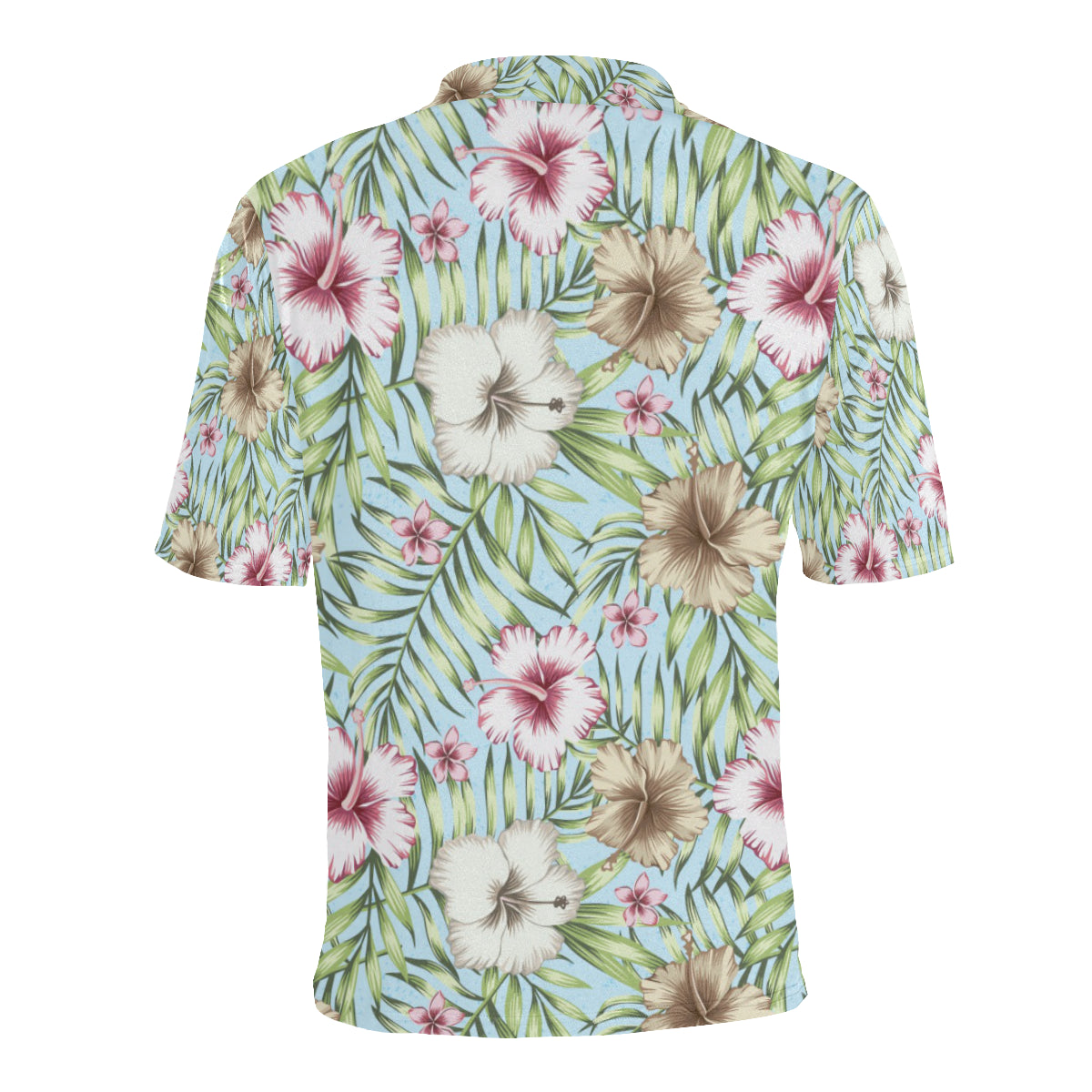 Tropical Flower Pattern Print Design TF05 Men Polo Shirt