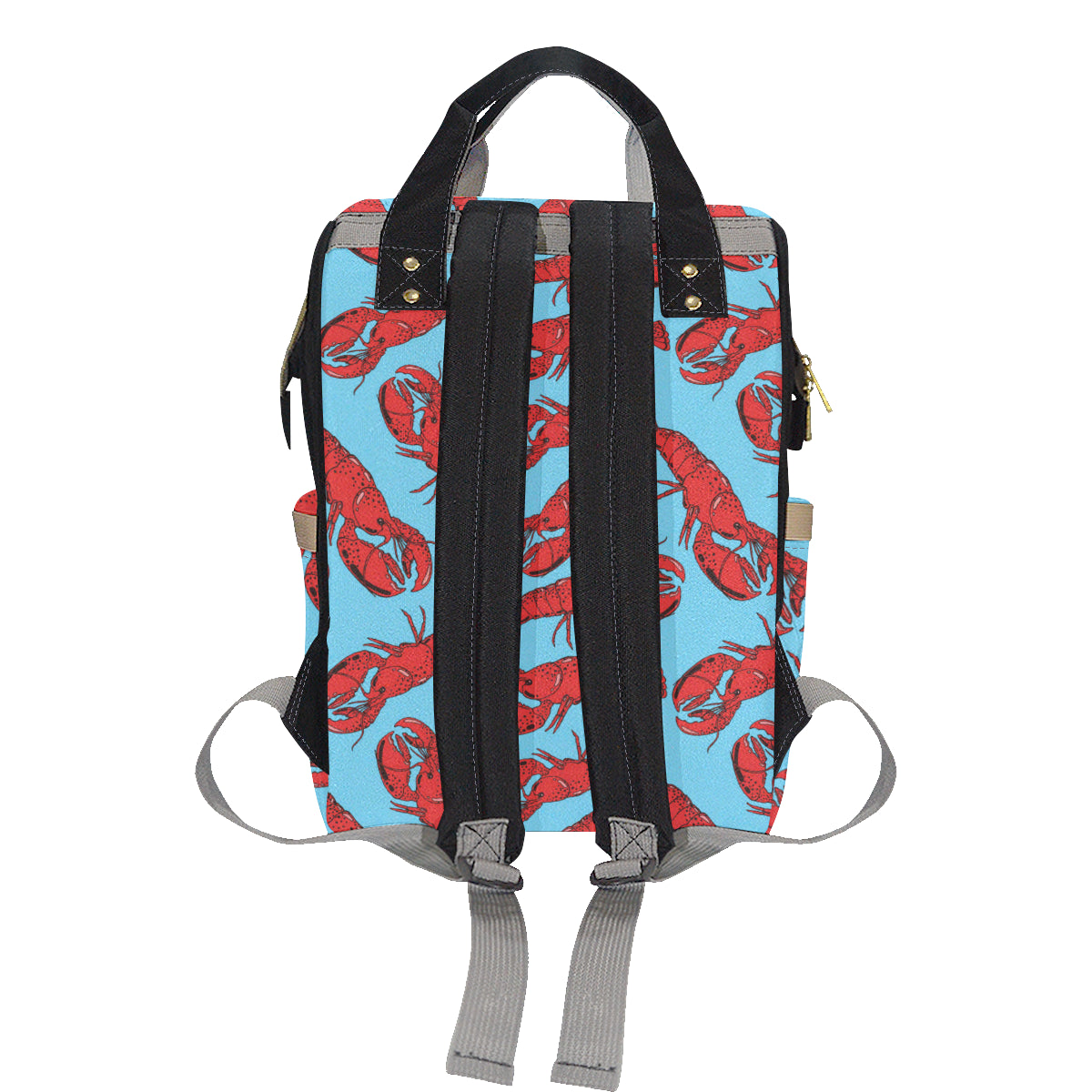 Lobster Red Pattern Print Design 03 Diaper Bag Backpack