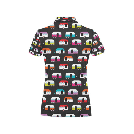 Camper Caravan Pattern Women's Polo Shirt