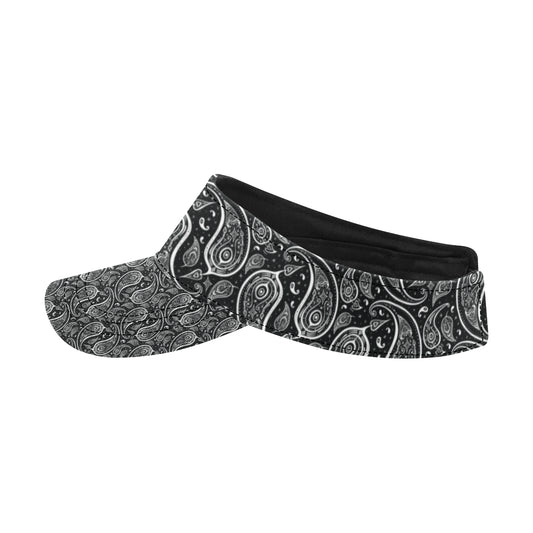 Paisley Black Design Print Unisex Sun Visor