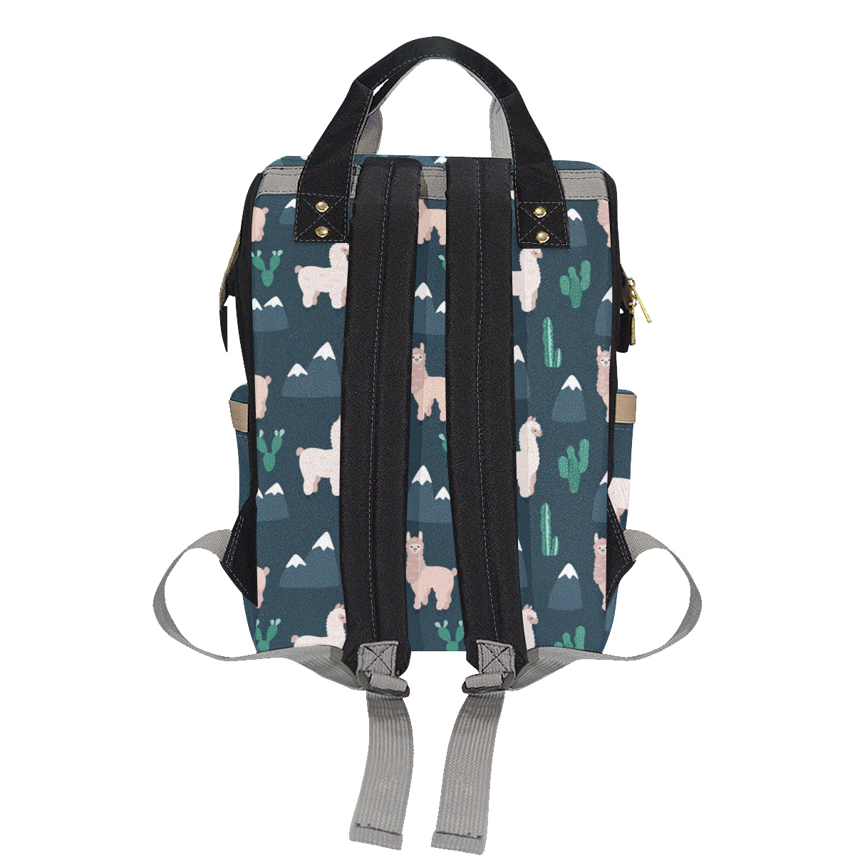 Llama Pattern Print Design 06 Diaper Bag Backpack