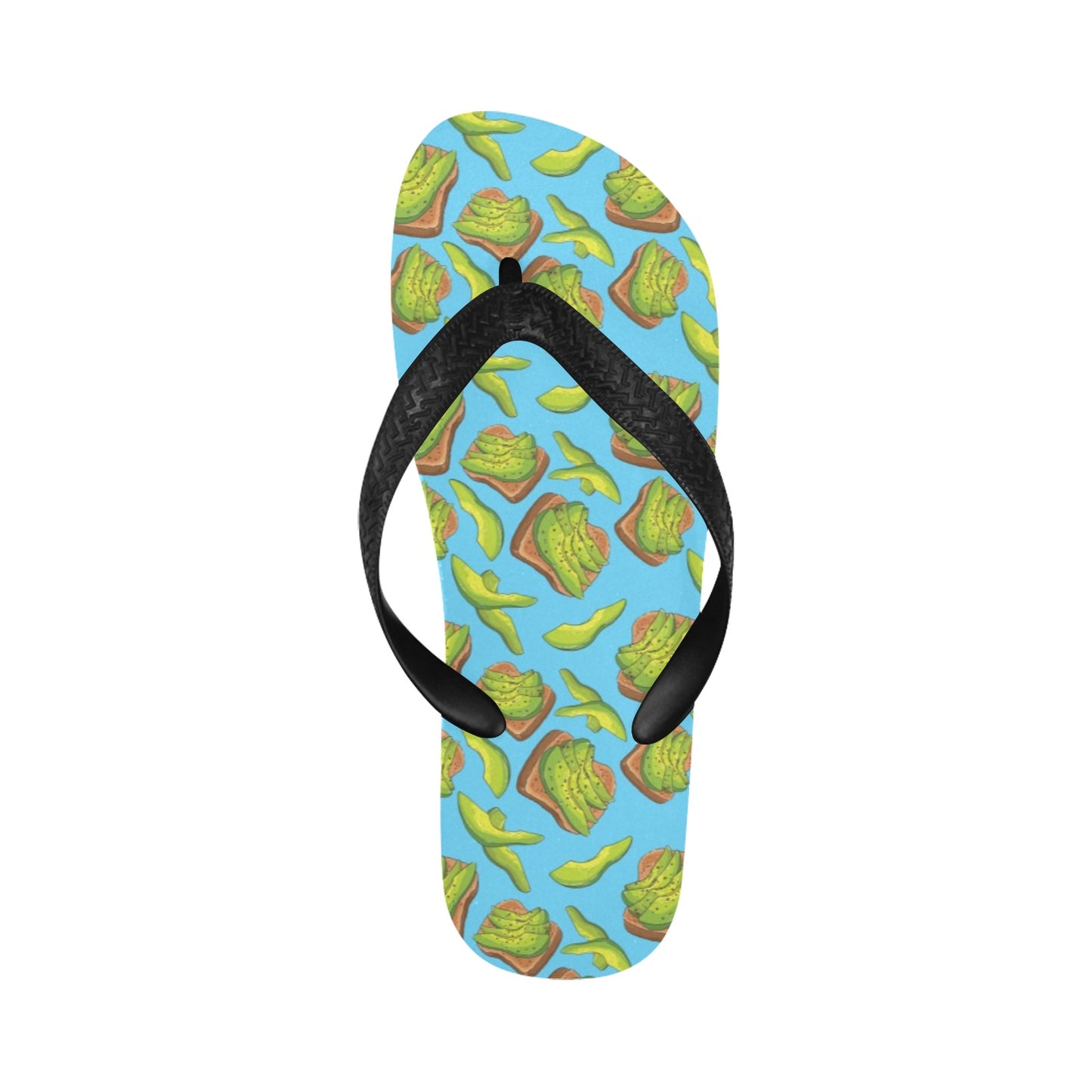 Sandwich Avocado Print Design LKS306 Flip Flops