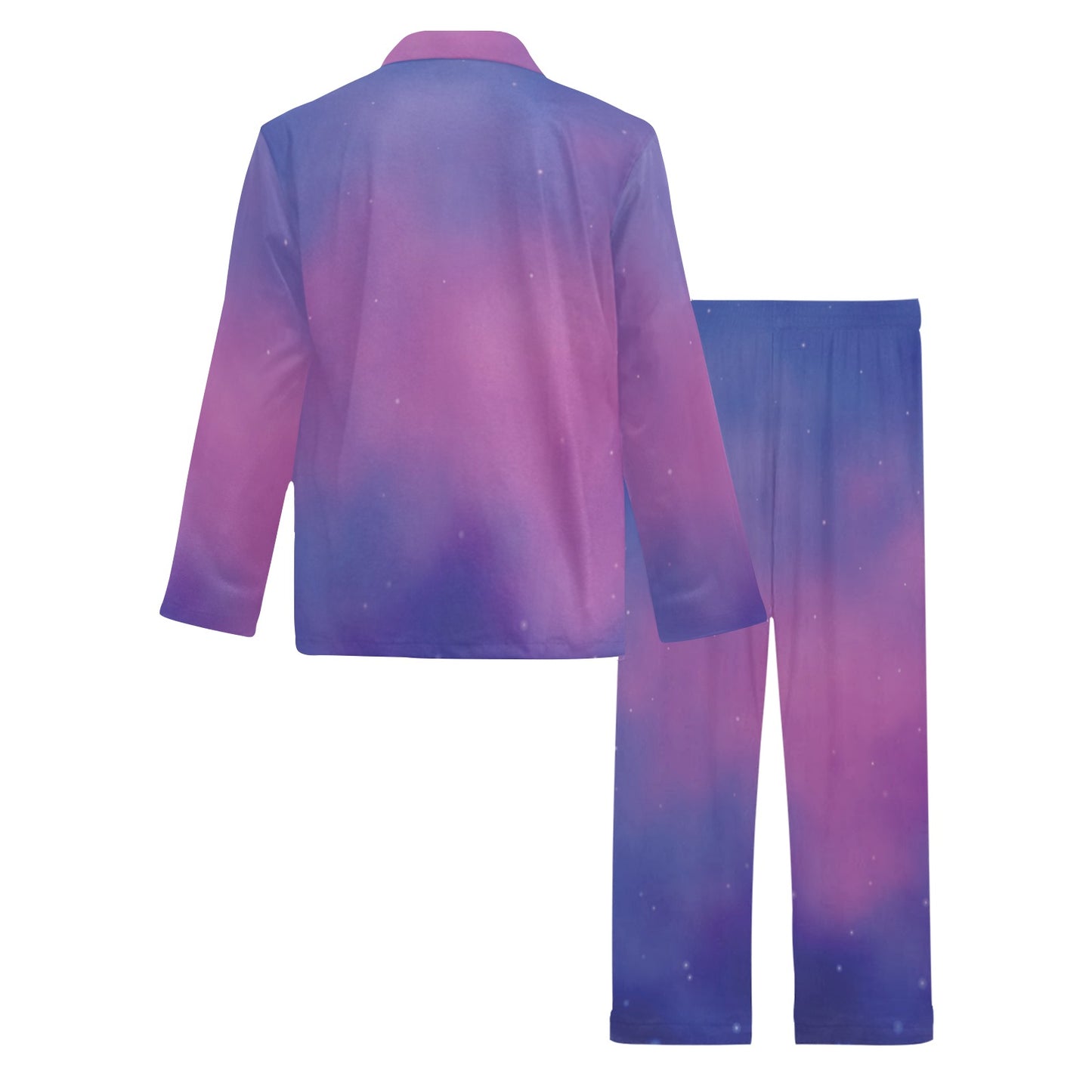 Nebula Pattern Print Design A05 Men's Long Pajama Set
