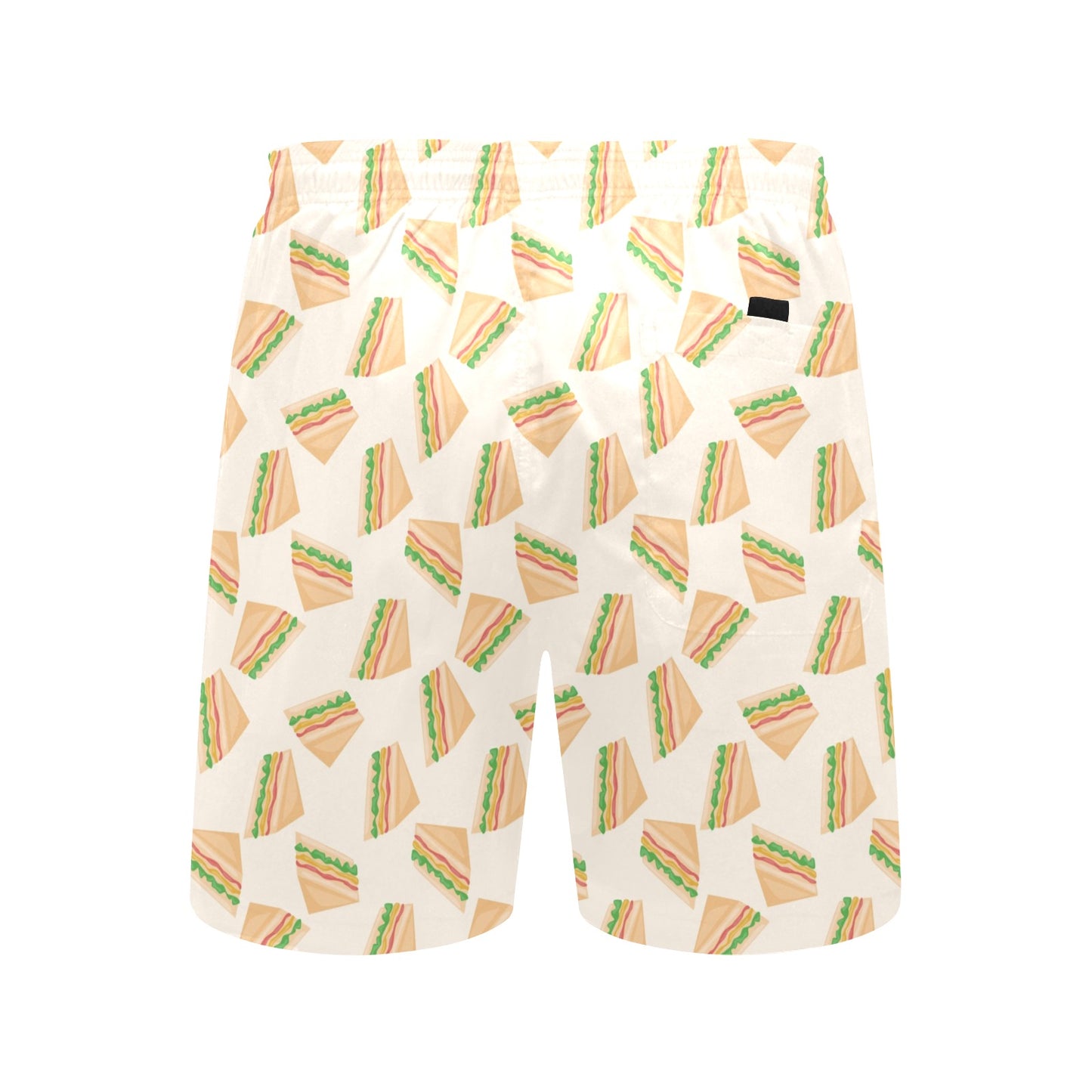 Sandwich Print Design LKS301 Men's Swim Trunks Beach Shorts