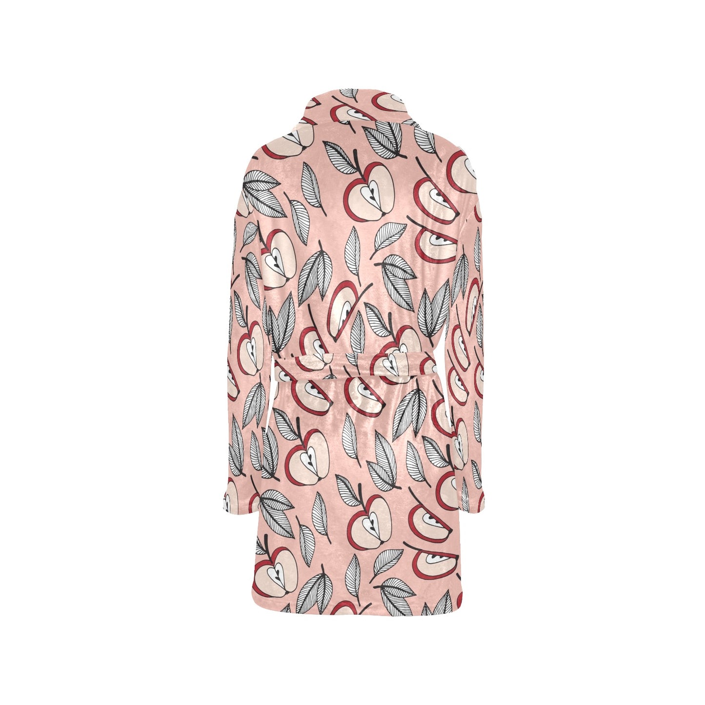 Apple Pattern Print Design AP04 Women's Fleece Robe