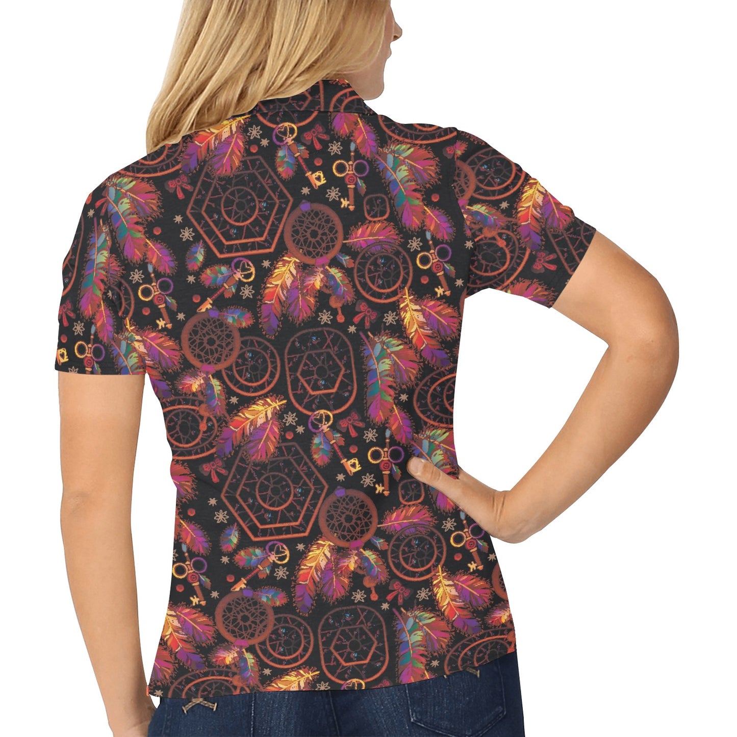Dream catcher native american Women's Polo Shirt