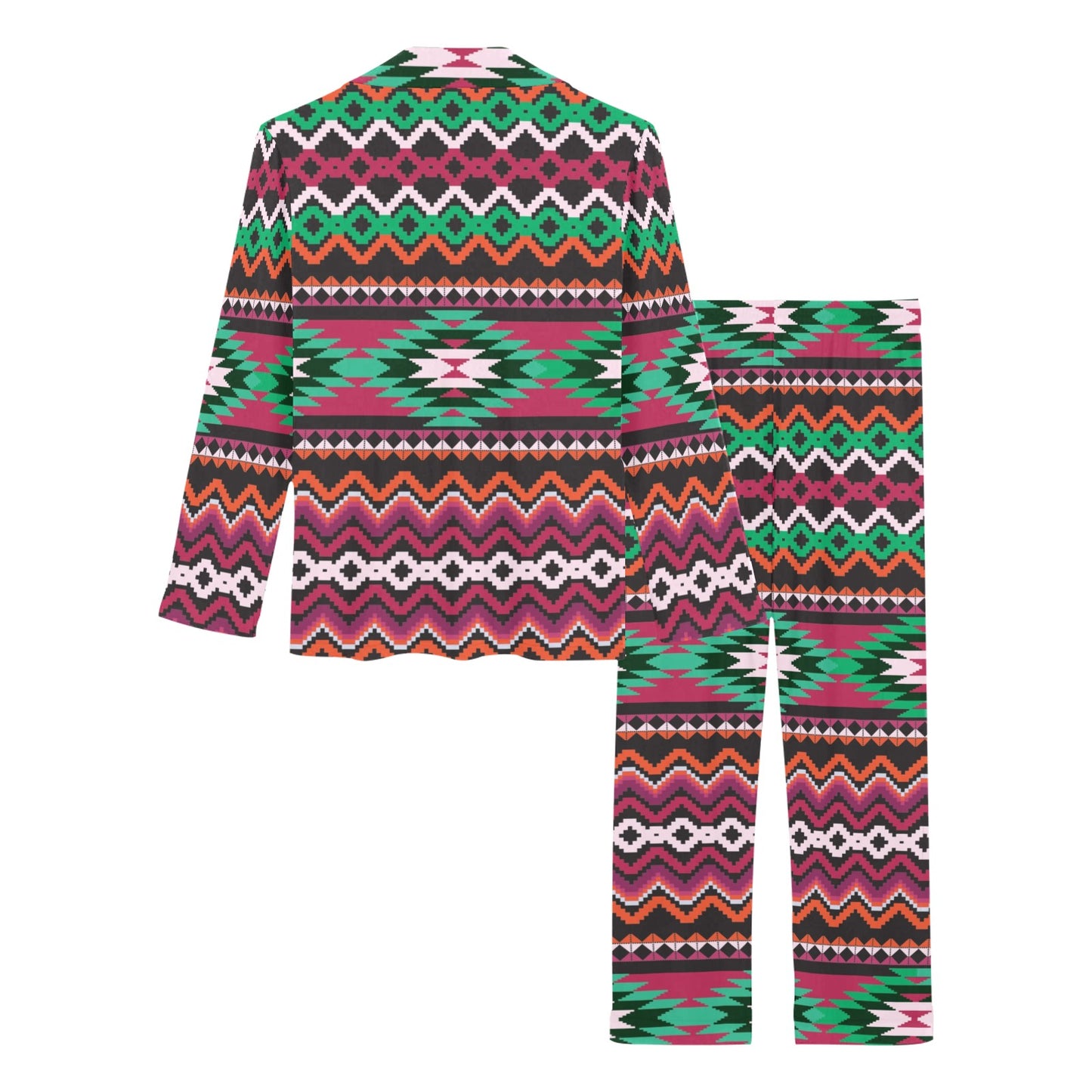 Mexican Pattern Print Design 01 Women's Long Pajama Set
