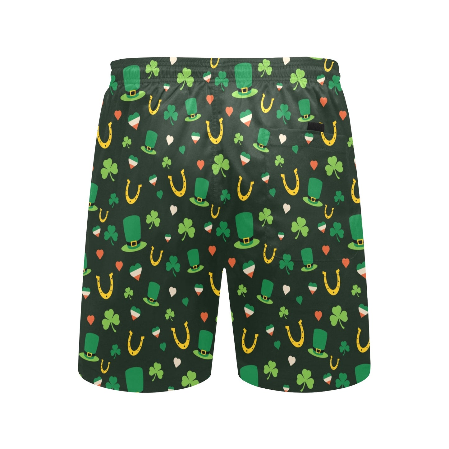 Shamrock Print Design LKS308 Men's Swim Trunks Beach Shorts