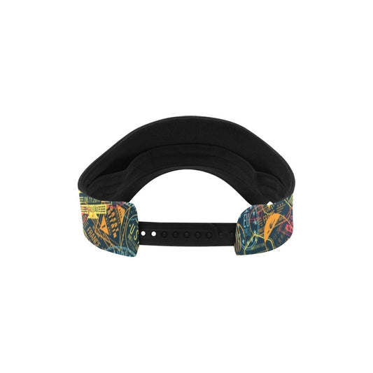 Travel Stamp Colorful Print Design LKS304 Unisex Sun Visor