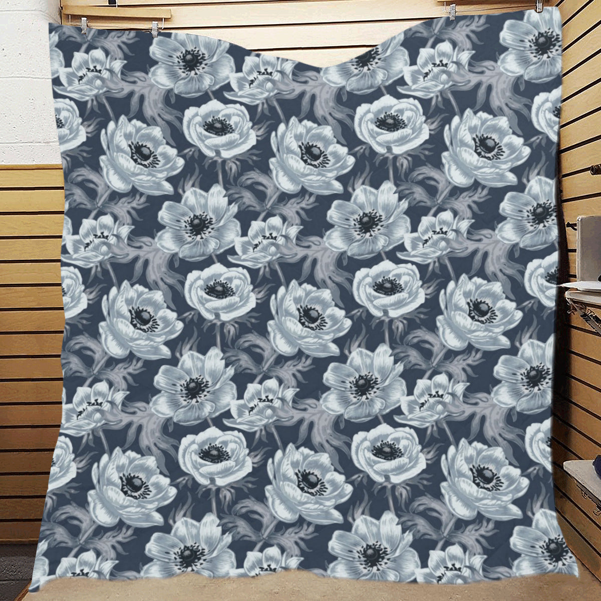 Anemone Pattern Print Design AM09 Premium Quilt