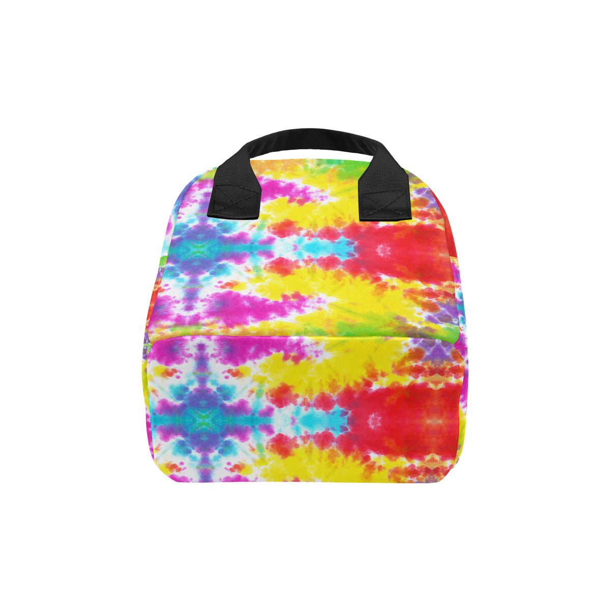 Tie Dye Rainbow Themed Print Insulated Lunch Bag