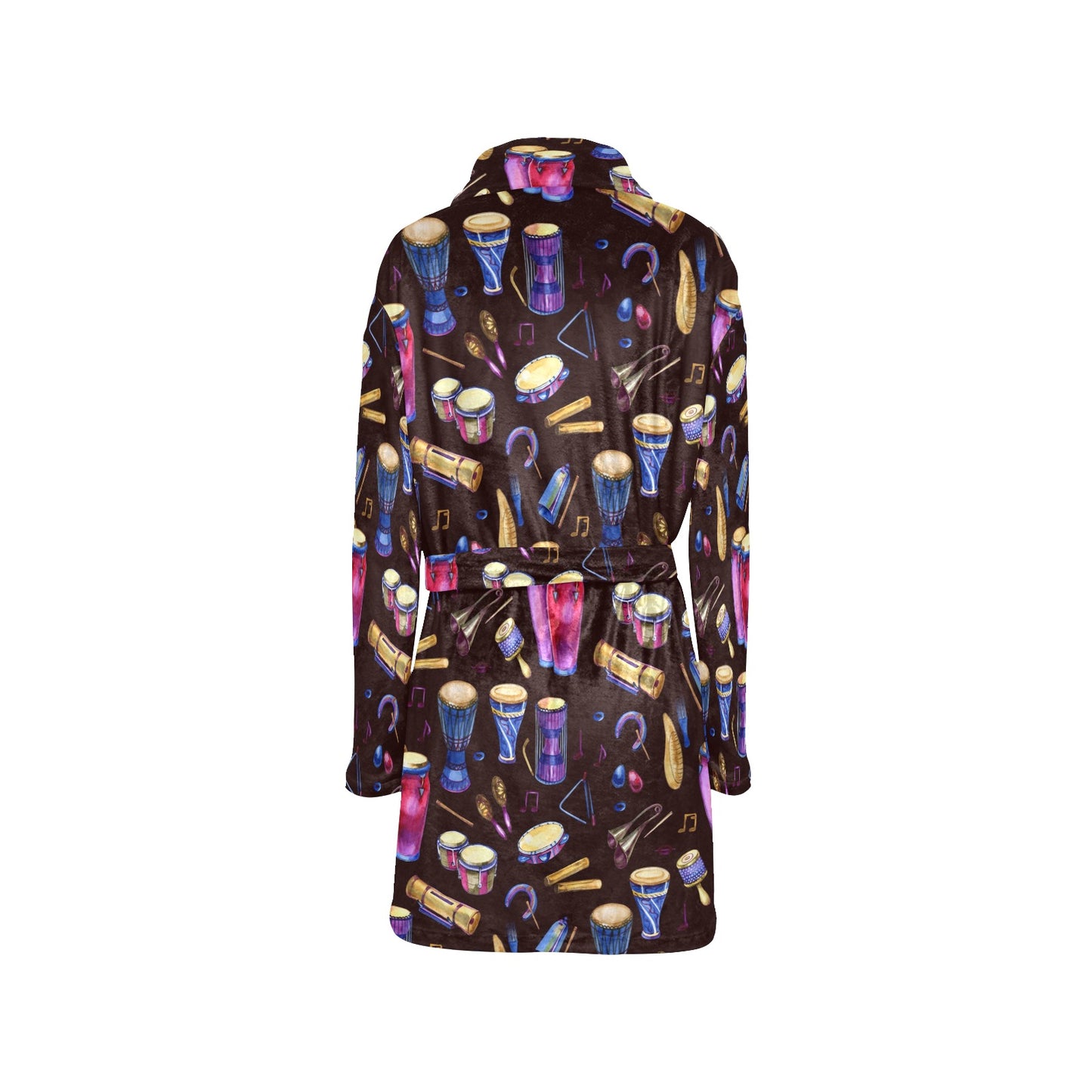 Percussion Neon Pattern Print Design 04 Women's Fleece Robe
