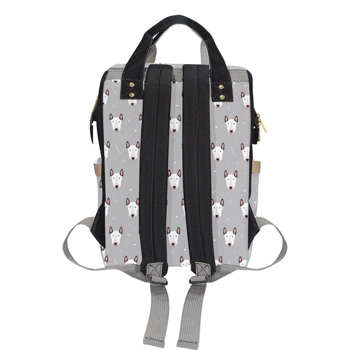 Bull Terrier Head Print Pattern Diaper Bag Backpack