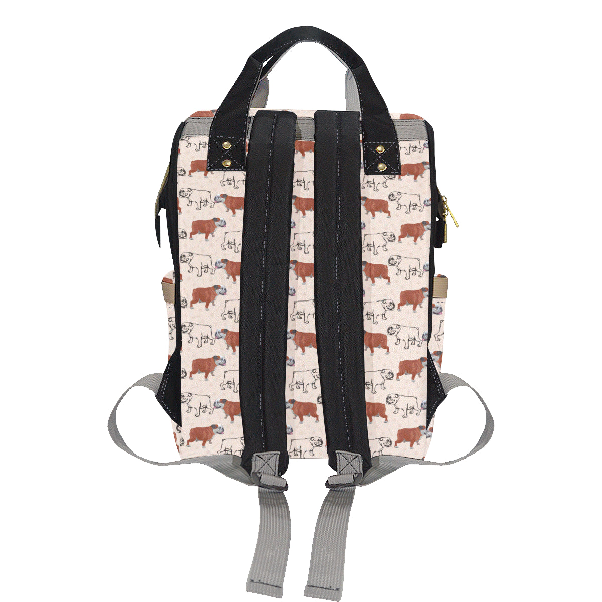 Bulldogs Pattern Print Design 04 Diaper Bag Backpack