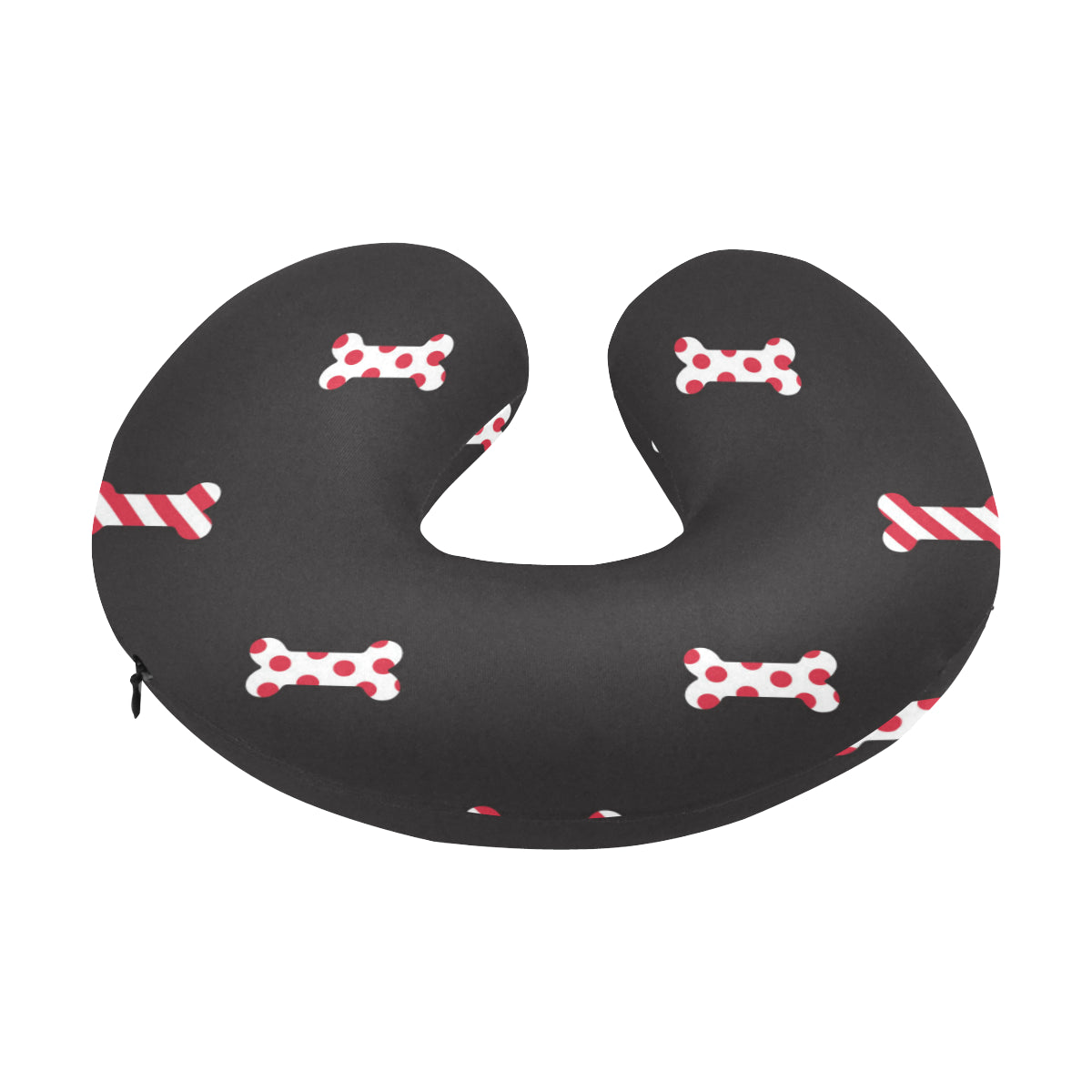 Dog Bone Pattern Print Design 04 U-Shaped Travel Neck Pillow