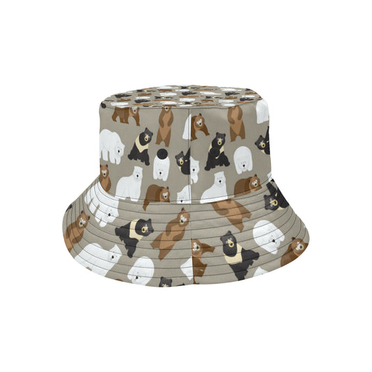 Bear Pattern Print Design BE03 Unisex Bucket Hat